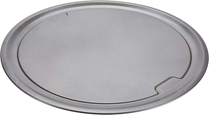 GoodCook PRO Pizza Pan Nonstick Warp & Scratch-Resistant Dishwasher-Safe Carbon Steel Construction for Even Baking Oven Safe to 480°F, 16-Inch, Gray