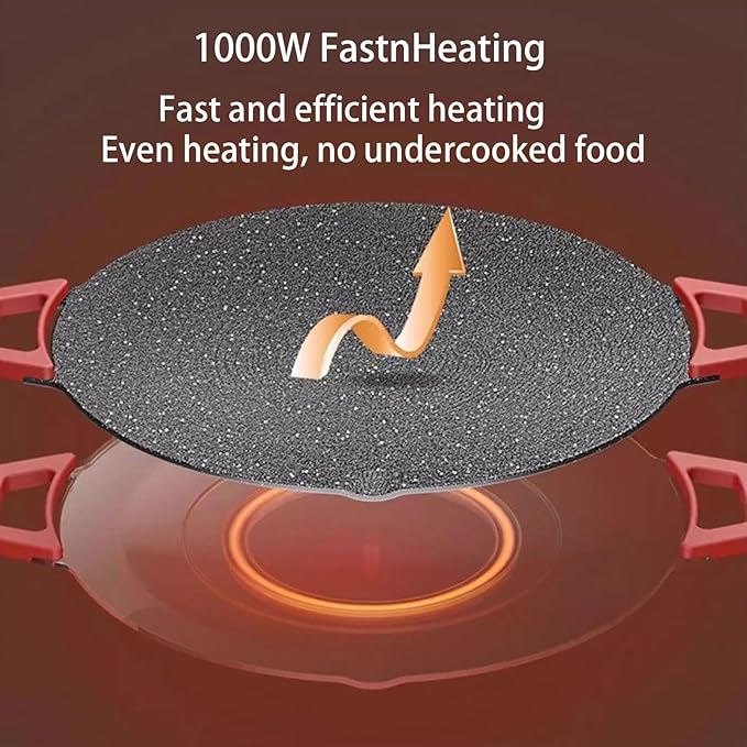 Indoor Grills Electric Smokeless – Nonstick Electric Griddle for Indoor Use, Fast-Heating Compact & Versatile Cooking for Steaks, Pancakes, and BBQ (15.7inch)(15.8in)