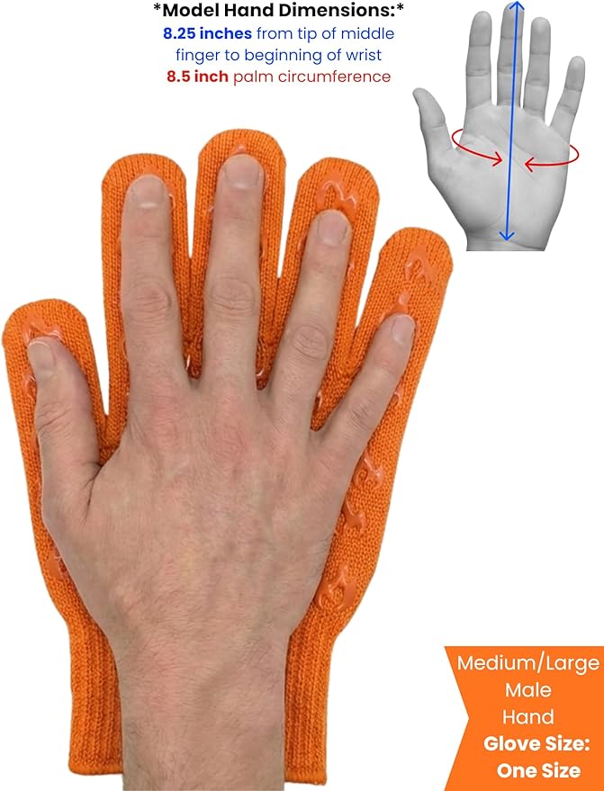 Grill Armor Oven Gloves with Fingers – 932°F Heat, Fire & Cut Resistant Mitts for BBQ, Grill, Cooking, Grilling, Baking, Smoker & Fire Pit