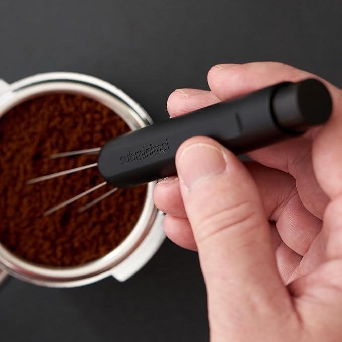 Subminimal Flick WDT Espresso Distribution Tool - Stirrer Tool For Barista-Grade Precision Brewing - Tamper w/Retractable Needles - Coffee & Espresso Machine Parts & Accessories