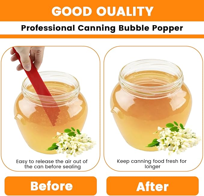Aifeier ET Canning Tools Kit includes 1pcs Bubble Popper Bubble Remover and 1pcs Jar Lid Lifter Magnetic Lid Lifter (Red)
