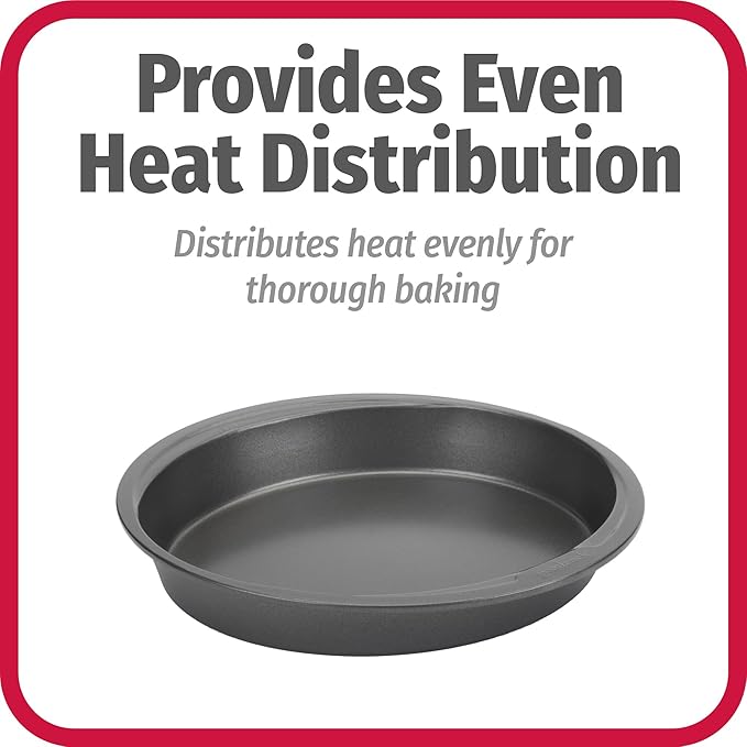 GoodCook 9-Inch Round Nonstick Cake Pan Set (2-Pack) – Heavy-Duty Carbon Steel Bakeware with Easy-Clean Non-Stick Coating – Oven & Dishwasher Safe Baking Pans for Layer Cakes, Cheesecakes, and More