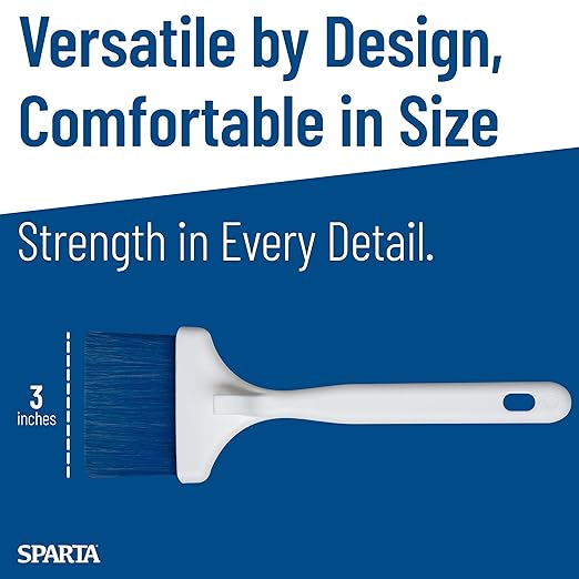 SPARTA Meteor Basting Brush, Nylon Bristle Pastry Brush for Cooking and Baking, 3" Wide, 12 Count, Blue