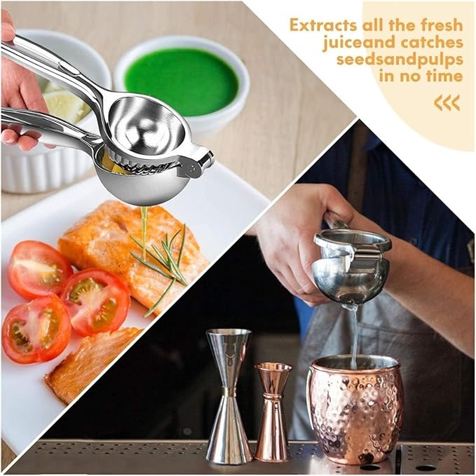 Manual Juicer Hand Press Stainless Steel Lemon Juicer Manual Citrus |-resistant Dishwasher-safe Squeezer |for Lemons Limes More(Lemon Squeez)