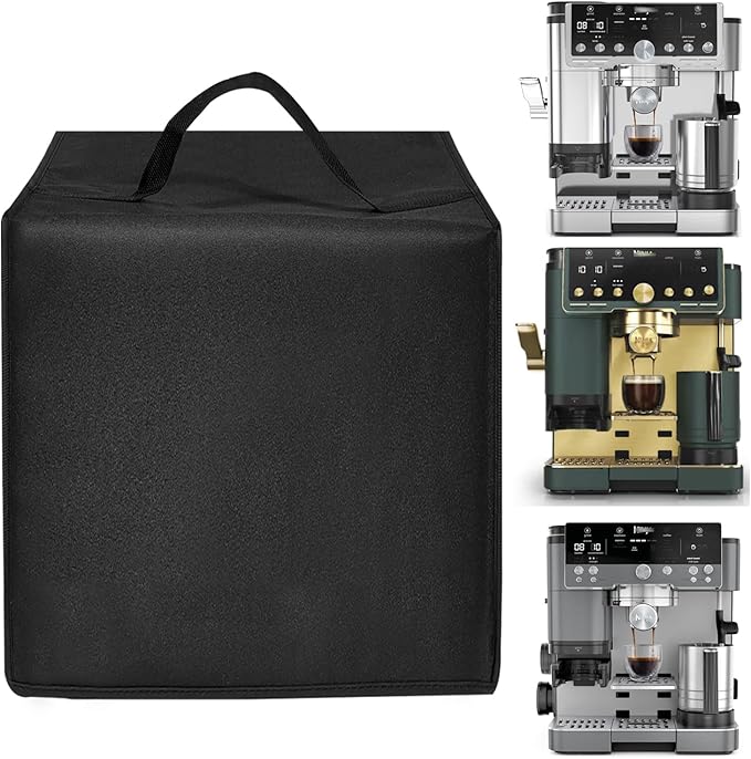 Espresso Machine Dust Cover for Ninja Luxe Café Pro Series ES701/ES601CY/ES601GM Drip Coffee Maker, Luxe Café Machine Lid,Heavy Duty Waterproof Antistatic Nylon Covers Case (Black)