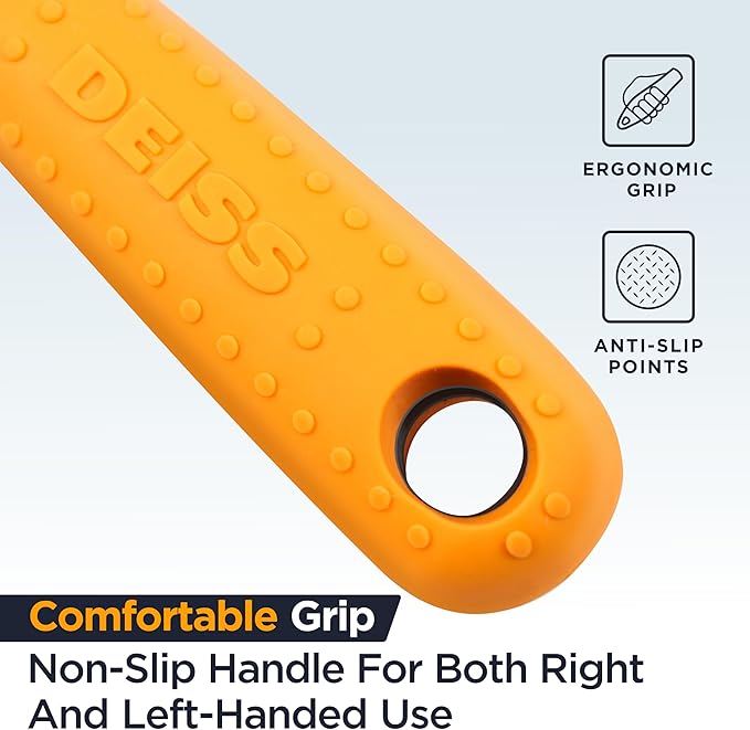Deiss PRO Swivel Vegetable Peeler - Sharp Japan Stainless Steel Peeler With Easy Non-Slip Hand Grip, Potato Peelers For Kitchen, Fruit, Carrot, Apple, Veggie, Kiwi, Durable, Dishwasher Safe
