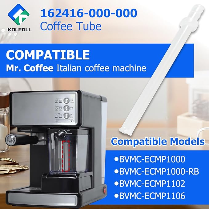 162416-000-000 Coffee Tube Compatible with Mr Coffee Espresso Maker BVMC-ECMP1000 BVMC-ECMP1000-RB BVMC-ECMP1102 BVMC-ECMP1106