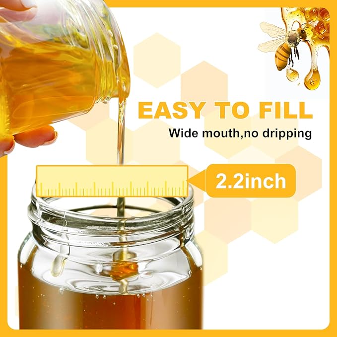 Glass Honey Dispenser No Drip, Maple Syrup Dispenser for Coffee, Tea, Pancake, Black (9 OZ, 1 Pack) U14