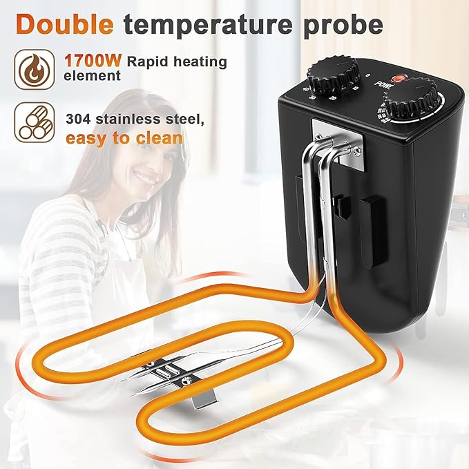 Deep Fryers with Triple Baskets - Simoe 5.3QT/21 Cup Electric Large Fryer, Friteuse 1700W Stainless Steel Deep Fryer with Lid, Adjustable Temperature & Timer & View Window, Professional Grade
