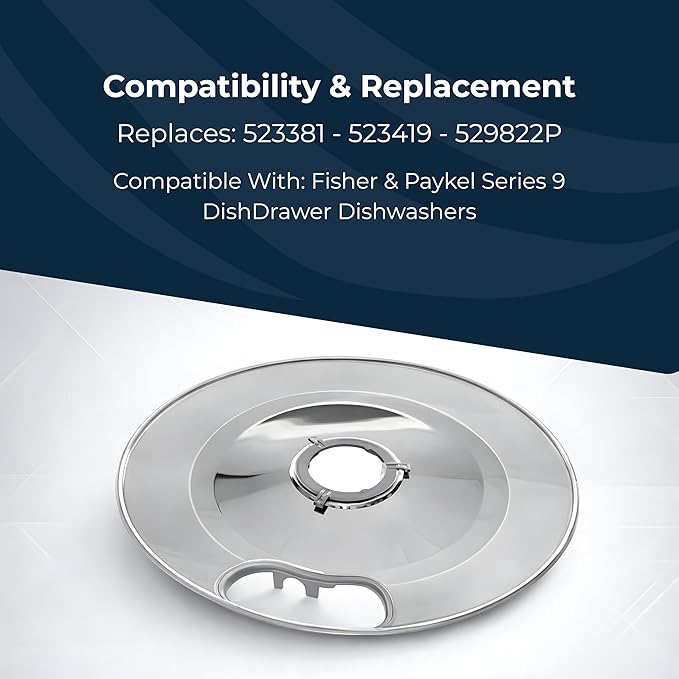 Dishwasher Filter Plate Kit 524888 for Fisher & Paykel Series 9 DishDrawer Dishwasher Models to Replace Parts 523381, 523419, or 529822P - OEM Dishwasher Filter Plate Replacement Part 524888