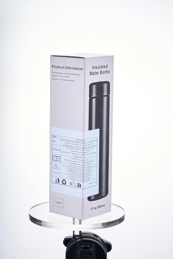 PARACITY Insulated Water Bottle,17 oz Stainless Steel Thermo, Double Wall Vacuum Water Bottle, Metal Water Bottle Keeps Hot for 12 Hrs, Cold for 24 Hrs, for Coffee, Drinks