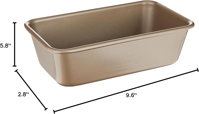 Cuisinart 9-Inch Chef's Classic Nonstick Bakeware Loaf Pan, Champagne (Pack of 2)