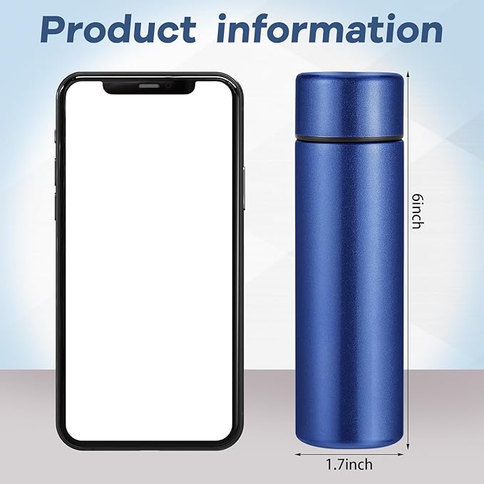 Irenare 5oz Mini Water Bottle Mini Insulated Stainless Steel Bottle Purse Water Bottle Cute Leak Proof Flask Keeps Drink Cold and Hot for Purse Women(Dark Blue,1 Piece)