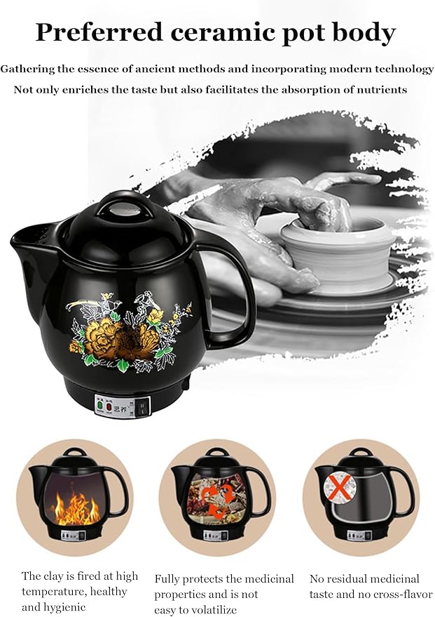 Smart Automatic Chinese Herbal Pot, Herbal Medicine Cooker, Chinese Medicine Cooking Pot, 3 Preset Modes (Decoct/Soup/Tea), with Keep Warm, for TCM Lovers 5L