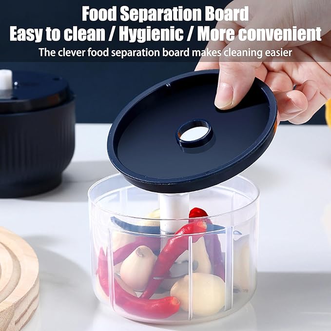 Electric Garlic Chopper, Rechargeable Cordless, Mini Portable Veggie Chopper with 2 Blades And Usb, Electric Garlic Masher for Mashing Onion Garlic Chili Ginger Fruits(White)