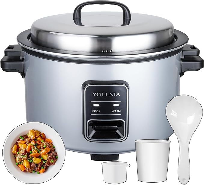 15L Commercial Rice Cooker 84 cup(Cooked) Large Rice Cooker | 24-hour Keep Warm| One Touch Operation, Food Warmer with nonstick pot |1350W Fast Cooking Electric Rice Cooker for Restaurant
