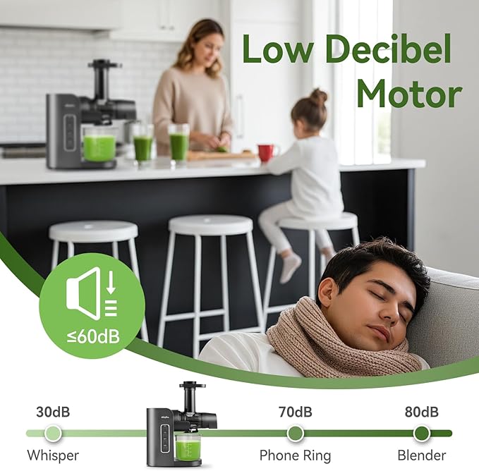 Cold Press Juicer,Slow Masticating Juicer with Soft & Hard Modes,Juicer Machines Vegetable and Fruit with Reverse Function,Celery Juicer,BPA-Free,Easy to Clean