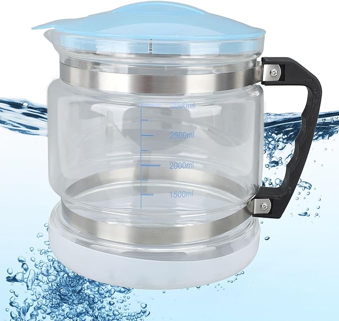 1 Gallon/4L Water Glass Carafe for Distiller, Water Distiller Glass Pot, Distiller Water Container Jug for Countertop Water Distiller Filter