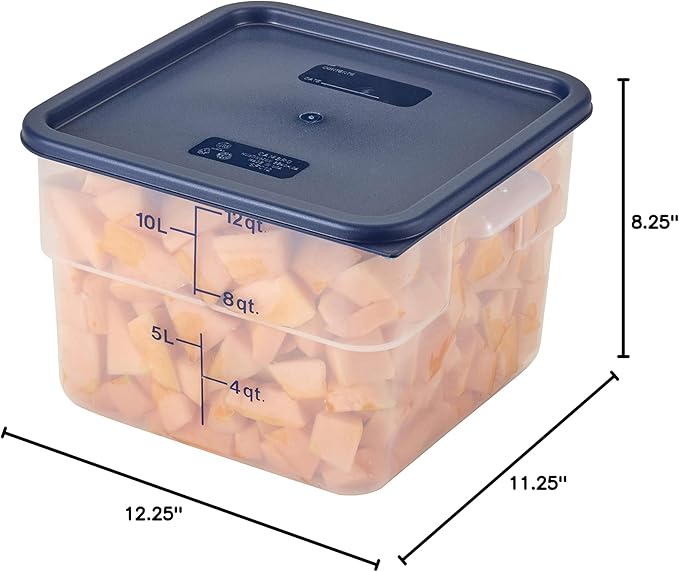 Cambro 12SFSPP190 12 qt Polypropylene Food Storage Container - CamSquare® Case of 6