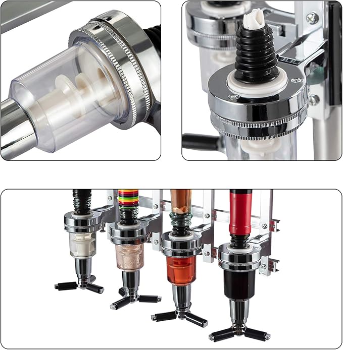 Replacement Nozzle Shot Dispenser 1.5oz for Wine Racks Cocktail Dispenser Liquor Dispenser Alcohol Caddy Liquor Cocktail Dispenser for Home Bar(6PCS)