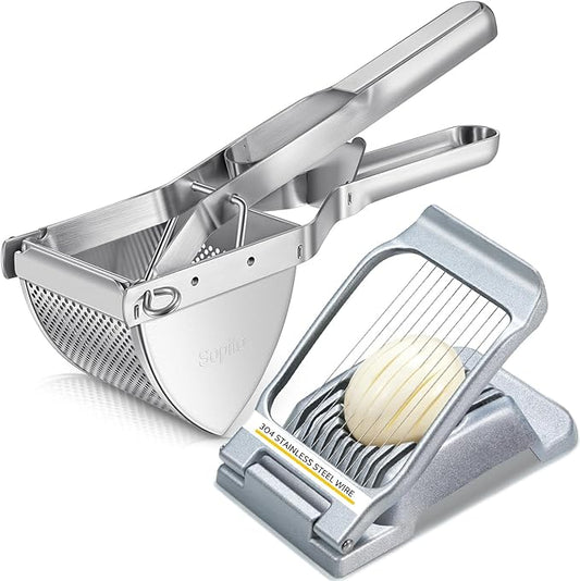 Sopito Stainless Steel Potato Ricer and Egg Slicer