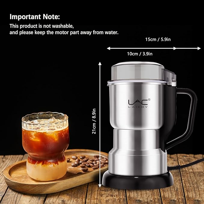 Electric Coffee Grinder & Spice Grinder, 150W Fast Grinding with Stainless Steel Blades | for Coffee Beans, Spices, Seeds, Herbs | Dry Food Mill | Mini Kitchen Grinder (With handle)