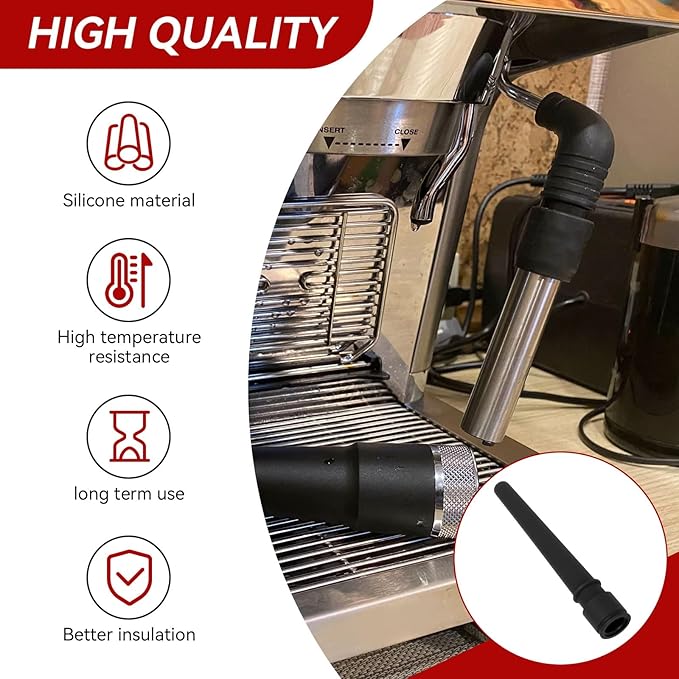 Steam Nozzle 5313259991 Coffee Machine Lower Tube - Fits for De'Longhi Espresso Coffee Maker Milk Foam Spout 1 Hole Silicone Milk Foam Spout Replacement Suitable for Cafe Milk Tea Shop Families to Use
