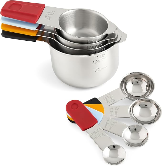 Deiss LUX Stainless Steel Measuring Cups and Spoons Set and Deiss PRO Lemon Zester