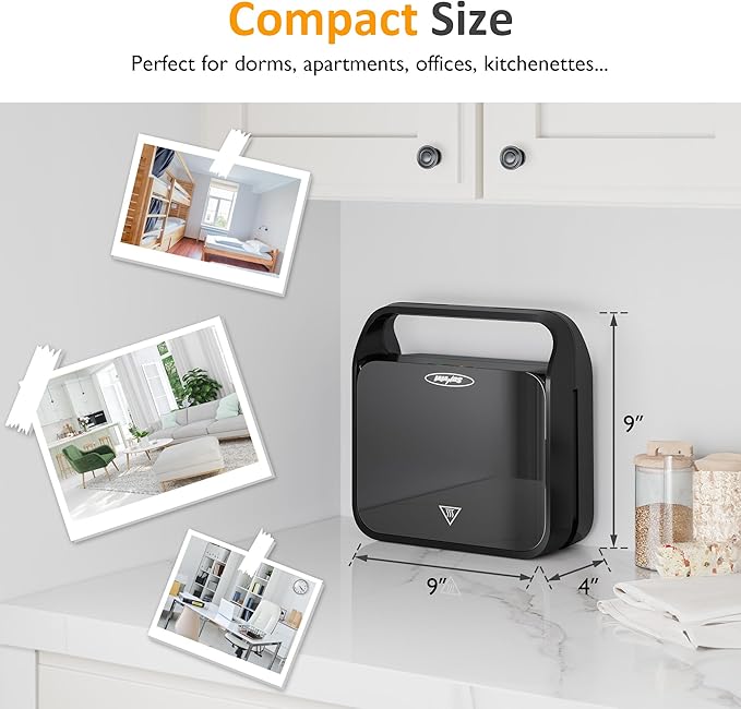 Sunvivi Pro Waffle Maker with Removable Non-stick Plates, Electric Sandwich Maker 3 in 1 Panini Press Grill, with Glass Top, Cool Touch Handle & Easy to Clean, 850W