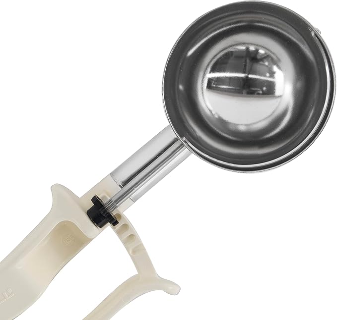 Zeroll 2010 Universal Standard Length EZ Disher Food Portion Control Scoop Designed for Right or Left Hand Use Dishwasher Safe NSF Approved, 2 5/8-Inch, Ivory