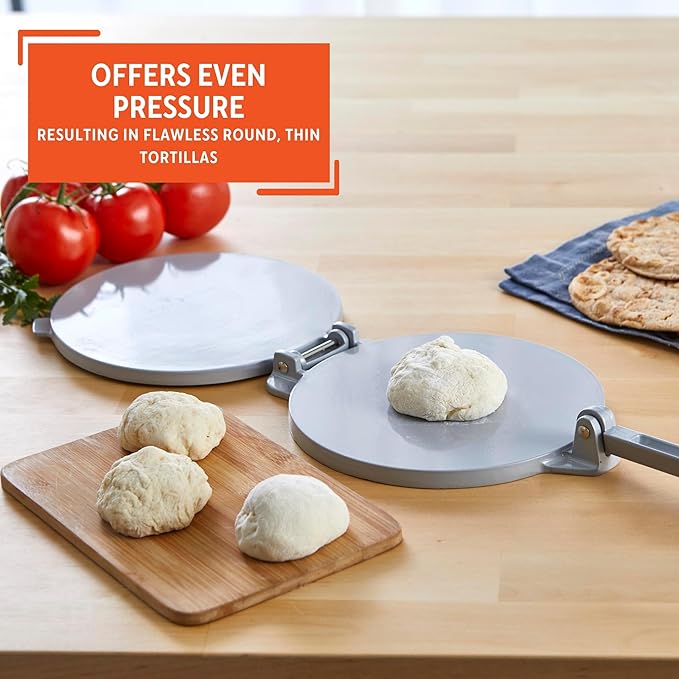 IMUSA USA Tortilla Press,8 Inch,Silver,(Pack of 3)