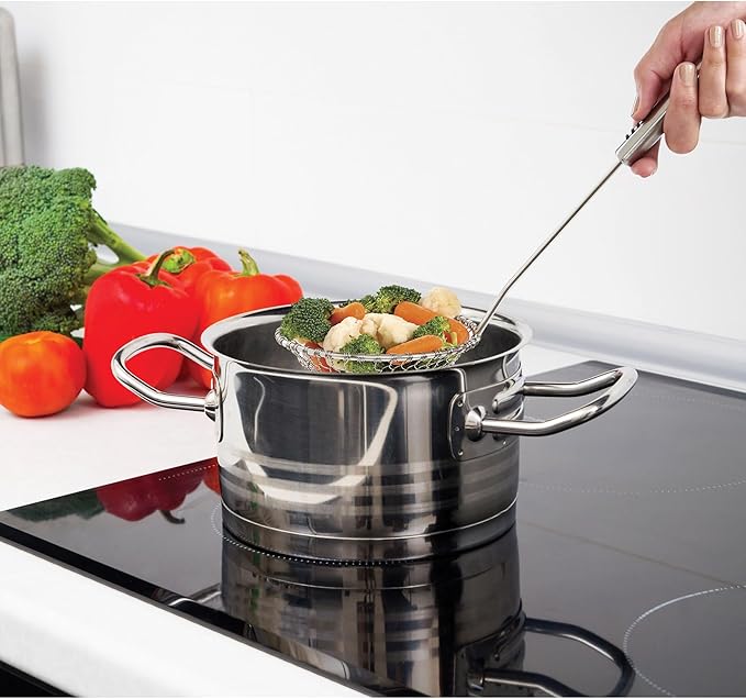 Helen’s Asian Kitchen Spider Strainer, All Stainless Steel, 5-Inch Strainer Basket With 10.25-Inch Handle