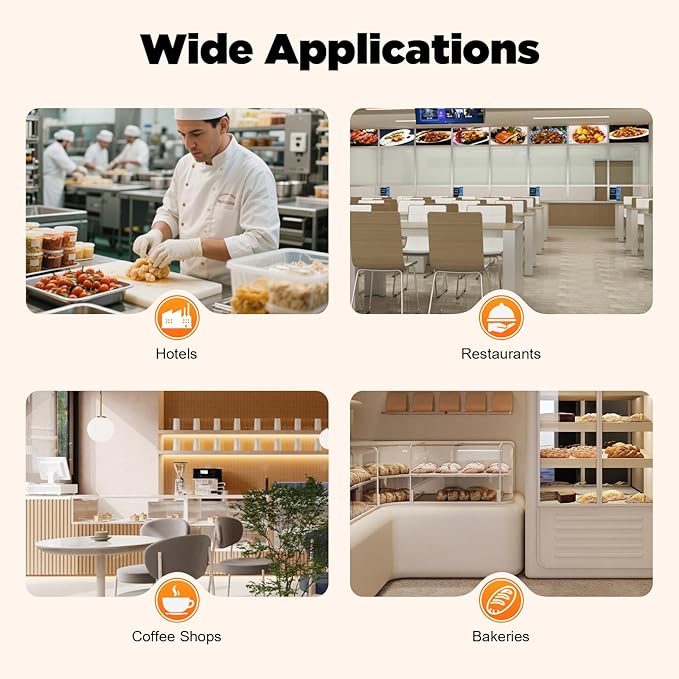 Commercial Conveyor Toaster 2200W, 300 Slices/Hour Stainless Steel Bread Oven with Dual Temp Control & Double Chutes - 7-Speed Adjustable