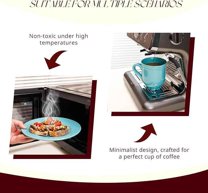Pearl Dots Stoneware Dinnerware Set (42pc Set, Turquoise)