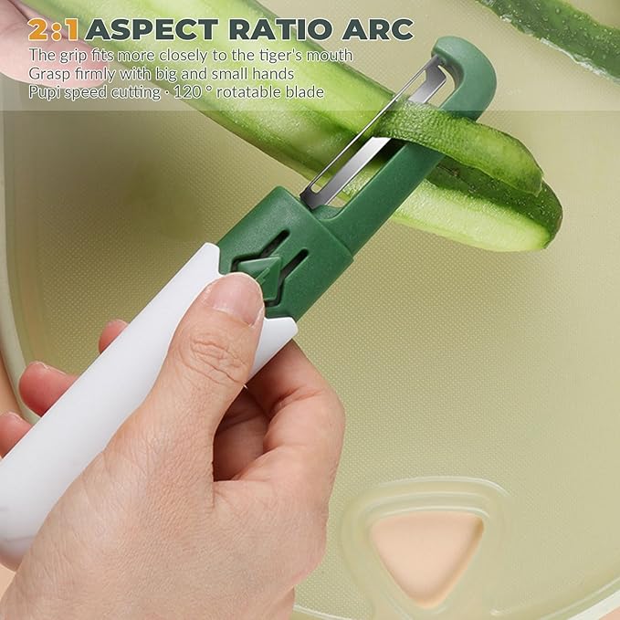 2 in 1 stainless steel Paring knife Peeler; fruit peeler; apple peeler; pear peeler, vegetable peeler, Kitchen Peeler (2, Green White)