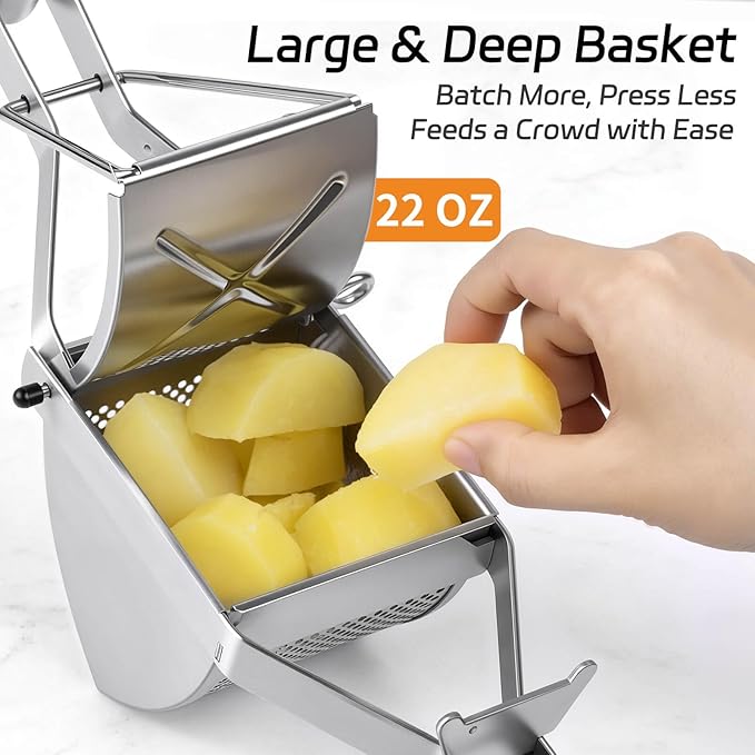 SPEENSUN Potato Ricer, Heavy Duty Stainless Steel Potato Masher for Fluffy Mashed potatoes & Baby Food | Dishwasher Safe, Easy Clean Ricer for Mashed Potatoes with Comfort-Grip Handle
