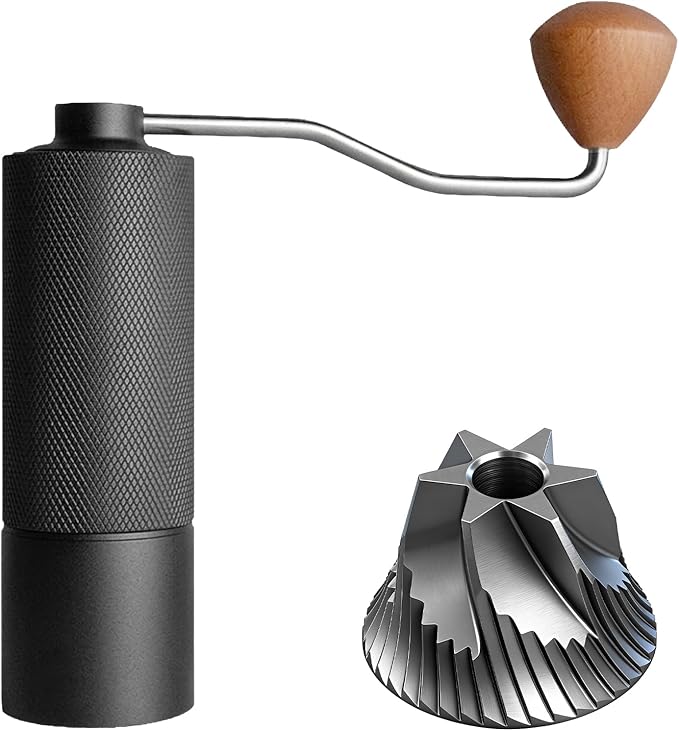 Manual Coffee Grinder, Adjustable Grinding Settings, Stainless Steel Burrs, Portable Hand-Cranked Coffee Grinder, For Espresso, Drip Filter, French Press Filter, Compact And Durable (black)