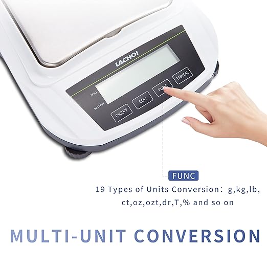 Lab Scale 1000gx0.01g High Precision Scale 0.01g Accuracy Laboratory Digital Analytical Balance Jewelry LCD Display (No Test Weight)