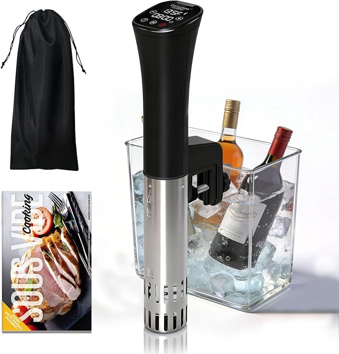 CATTLEMAN Sous Vide Cooker, Wine Chiller, 1000W, Immersion Circulator Sous Vide Machine, Suvee Cooker with Accurate Temperature & Timer, Fast Heating, Cookbook, Easy to Store, Home Kitchen Use