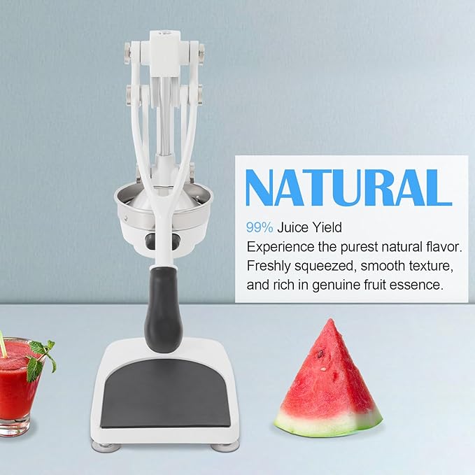 Manual Orange Juicer Squeezer, Heavy Duty Hand Press Citrus Juicer, Juice Yield 99% with 18Oz Measuring Cup Capacity, Commercial Grade, Easy to Clean for Citrus, Lemon, Pomegranate, Lime, Grapefruit