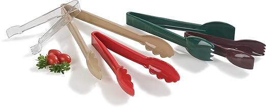 Carlisle FoodService Products 460906 Carly Salad Tong, 9" Salad Tong, Beige, 12 Pack