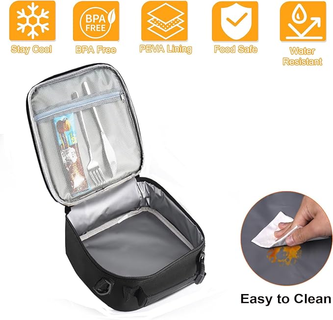 ZM-YOUTOO Lunch Box for Men - Reusable Lunch Bag Men Adult Women- Insulated Small LunchBox