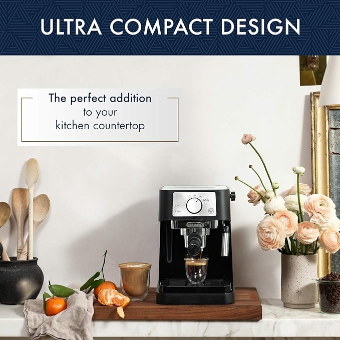 DeLonghi Stainless Steel Milk Frothing Pitcher for DeLonghi Stilosa Manual Espresso Machine