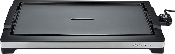 Indoor Grill & Electric Griddle, 1800W 20-Inch XL Nonstick Electric Skillet Griddle with Adjustable Temperature & Drip Tray, Easy to Clean – For Breakfast, Pancakes, Eggs, Teppanyaki