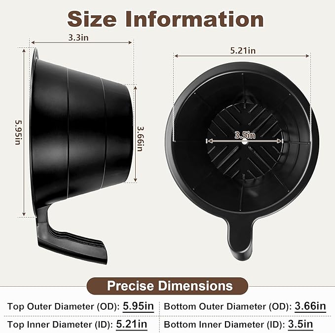 Coffee Brew Funnel Basket Replacement for Bunn 38766.0002 Filter Holders BX, BT, BTX, GR & Velocity Series Brewers Coffee Maker Brew Filter Basket