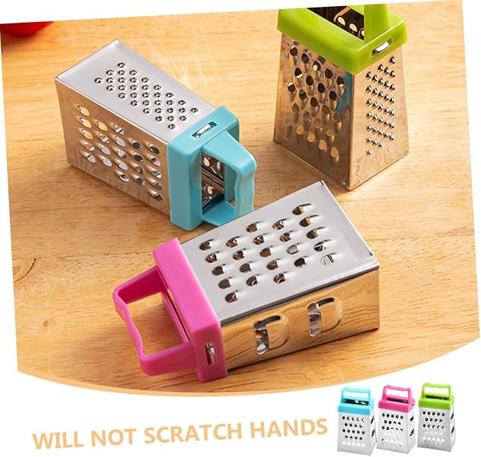 PRETYZOOM 12pcs Mini Cheese Grater Box Stainless Steel Handheld Fruit Vegetable Slicer Easy to Use and Clean Multi-functional Kitchen Tool