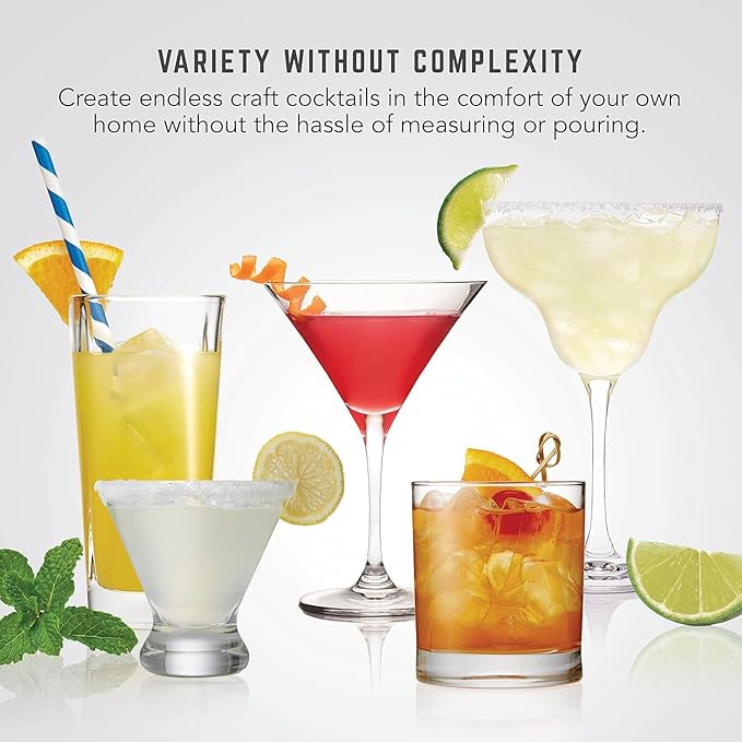Bartesian Duet Cordless Cocktail Machine and Margarita Maker - Compact Home Bartender Mixologist Drink Mixer with 2 Glass Spirit Bottles - Automatic Machine Makes 500 Premium Cocktails Per Charge