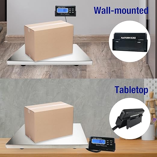 Charmline 660lbs x 0.1lbs High Accuracy Digital Postal Scale, Pet Vet Scale with 17x21in Large Stainless Steel Platform, Heavy Duty Scale for Packages/Dog/Postage/Luggage, Battery&AC Adapter Powered