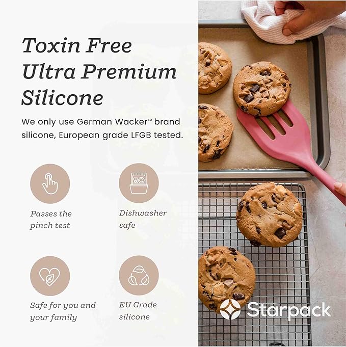 Starpack 'Stir & Serve' Silicone Cooking Utensils Set (5 Pcs) 10.5" - Kitchen Utensils Set Heat Resistant to 600°F - Kitchen Utensils for Nonstick Cookware - Silicone Utensil Set for Mixing & Cooking