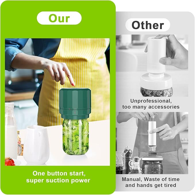 UNERVER M11 Electric Mason Jar Vacuum Sealer Kit - Vacuum Sealer for Wide & Regular Mouth Canning Jars